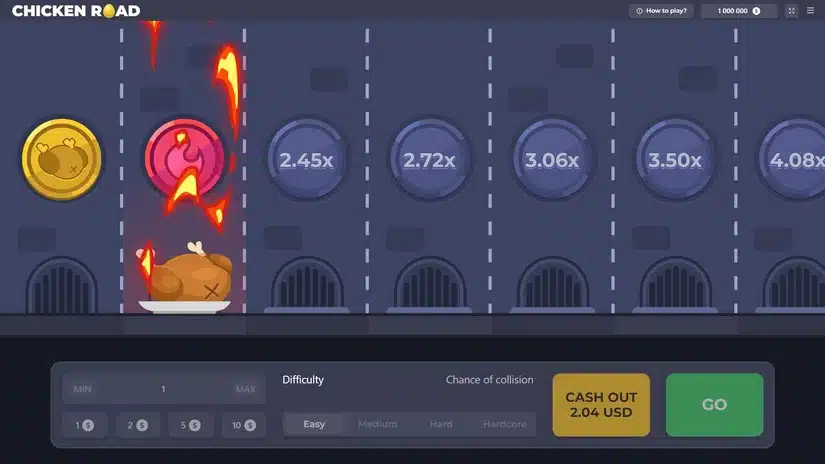Demo-Version des Spiels Chicken Cross
